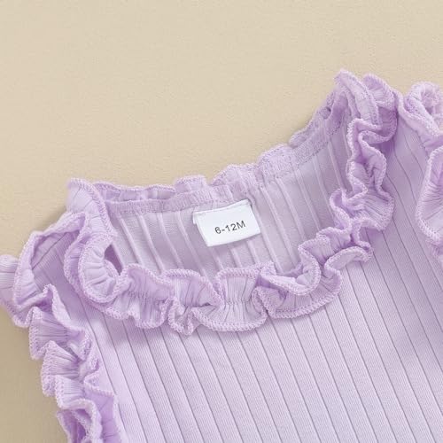 Madjtlqy Toddler Baby Girl Outfit Solid Color Tops and Shorts Set Infant Summer Clothes 6 12 18 24 Months 2t 3t 4t3