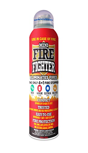 Mini Firefighter MFF01 Multi Purpose 4-in-1 Fire Extinguisher Eliminator for Gasoline, Kitchen Grease, Oil, Electric and Wood Fires. Home Safety
