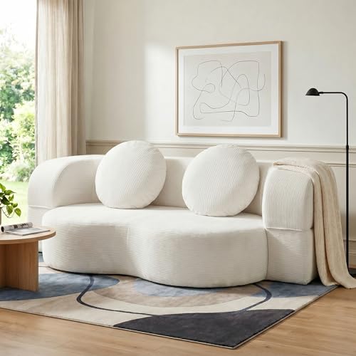 Vongrasig 77” Convertible Sofa Bed, Folding Boneless Couch, Floor Sofa
