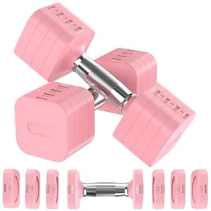 22LBS Adjustable Dumbbells Set, Adjustable Weight Dumbbells with 4 Levels 4.4lb, 6.6lb, 8.8lb, 11lb, Hand Weights Sets for Women/Men Home Gym Full Body Workout