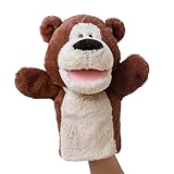 Lemaloya Stuffed Toys Bear Hand Puppets for Kids with Movable Mouth … (11”Bear Hand Puppet)