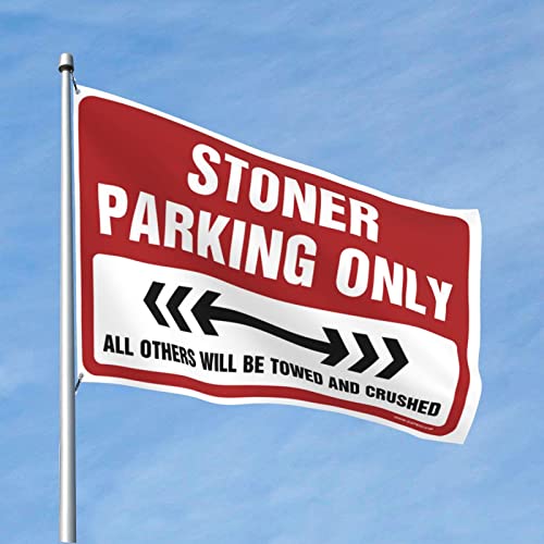 Drapeaux drôles cool Stoner Parking Flag pour salon étudiant et soirée entre amis