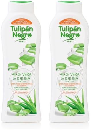 TULIPÁN NEGRO, GEL DE BAÑO ALOE VERA 650ML (Paquete de 2)