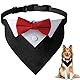 YIIWONI Hund Smoking Bandana, Formelles Hunde Fliege Hochzeit, Rotes Fliege für Hunde, Verstellbar Hundehalsband Hochzeit, Fliege Hund Hochzeit, für Kleine und Mittelgroße Hochzeit Kostüme, M
