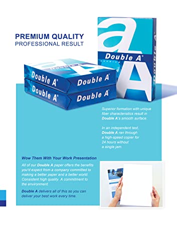 Double A Premium - Papel para imprimir (formato A4, 80 g/m², 2.500 hojas), color blanco