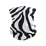OREZI Animal Zebra Print White Stripe 3D Face Mask,Neck Gaiter, Headwear,Magic Scarf,Balaclava,Bandana,Headband for Outdoors,Sports,Running,Cycling