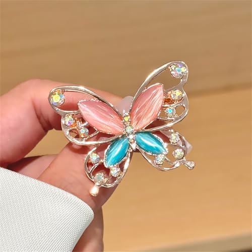 Image of coadipress Butterfly Brooch Pins Chic Romantic Elegant Rhinestone Crystal Insect Brooch Pin Women Corsage Scarf Shawl Clothing Accessories Wedding Party Banquet