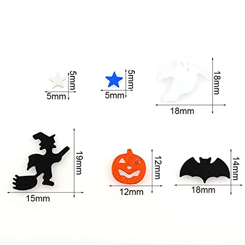 Halloween Konfetti Aus Metallfolie – 1 Unze Mit Fledermaus, Hexe, Kürbis In Schwarz & Orange