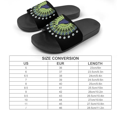 Cartoon Peacock Slippers for Men Wormen Shower Bathroom Slipper Indoor Beach Non Slip Sandal2