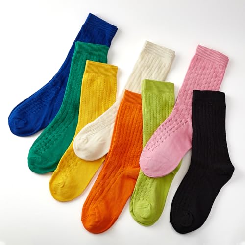 Women's Mesh Sheer Lace Cotton Crew Socks Pack Of 32