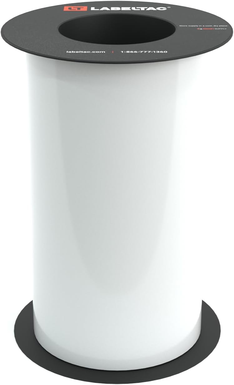 LabelTac LT9 High Performance Weatherproof 10-Year Vinyl Label Supply, Industrial Label Tape for LabelTac 9 Printers, Durable Facility & Warehouse Label Material - White, 9" x 150'