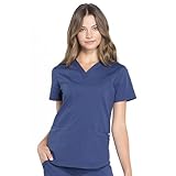 Cherokee Professionals by Workwear Women's V-Neck Solid Scrub Top X-Large Navy