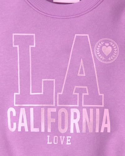Image of The Children's Place Girls' Active Long Sleeve Embellished Winter Warm Sweatshirt