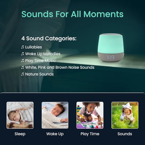 Image of Babysense 2 in 1 Video Baby Monitor with 2 HD Cameras & 5 inch HD Display Bundled with Smart Baby White Noise Sound and Light Machine