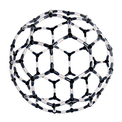 CAULYS Carbon C60 Molecular Model, Teaching Chemical Equipment, Connecting Pipe Type, Crystal Molecular Structure Model, Scientific Experiment Teaching Aids