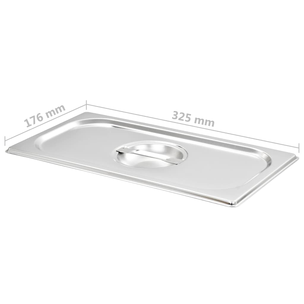 Tidyard Couvercles de Plateau 4 pcs GN 1/3 Acier Inoxydable Style A