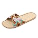Accoglienti Slides - Pantofole da donna e da uomo, con cuscino, in lino, per la casa, per la spiaggia, da uomo, per le donne, Colore: arancione., 37 EU