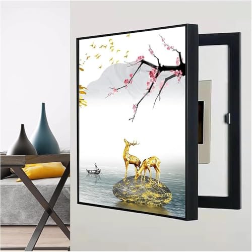 Decorative Electrical Box Cover, Meter Box Decorative Painting, Modern Distribution Box Switch Painting Wall Hanging Painting, Electrical Panel Hide Paintings(Size:40x60cm/15.7x23.6inch,Color:E)