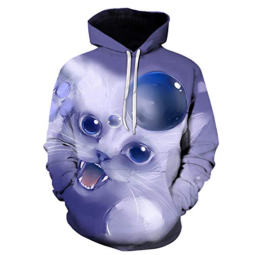 Unisex Niños Niñas 3D Sudaderas,Sudaderas Con Capucha Para Niños Y Niñas Adolescentes Con Estampado 3D Sudadera Con Estampado De Animales Vivos Sudadera Con Capucha De Bolsillo Para 4-16Y-140Cm Cover