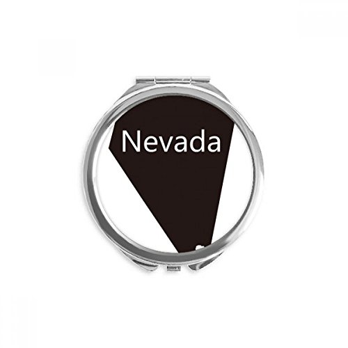 Miroir de poche carte Nevada pour retouches maquillage rapides en voyage