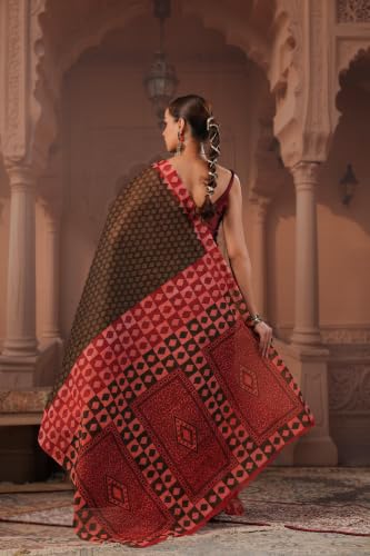 Image of TAMAIRA FASHION Mulmul Pure Cotton Saree For Woman |Office Wear Daily Wear Sarees For Women Without Blouse Piece(Available in 15 Colours)