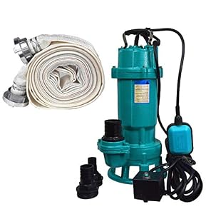 Schmutzwasserpumpe Fäkalienpumpe 20M Schlauch Storz C Kupplung 1100 W 18000 L/Std Tauchpumpe Abwasserpumpe Schwimmerschalter