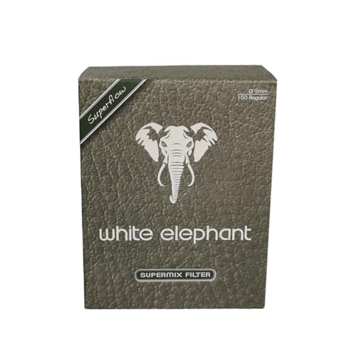 Filtres pour pipes 9mm contre fumée chaude White Elephant céramique boite de 150