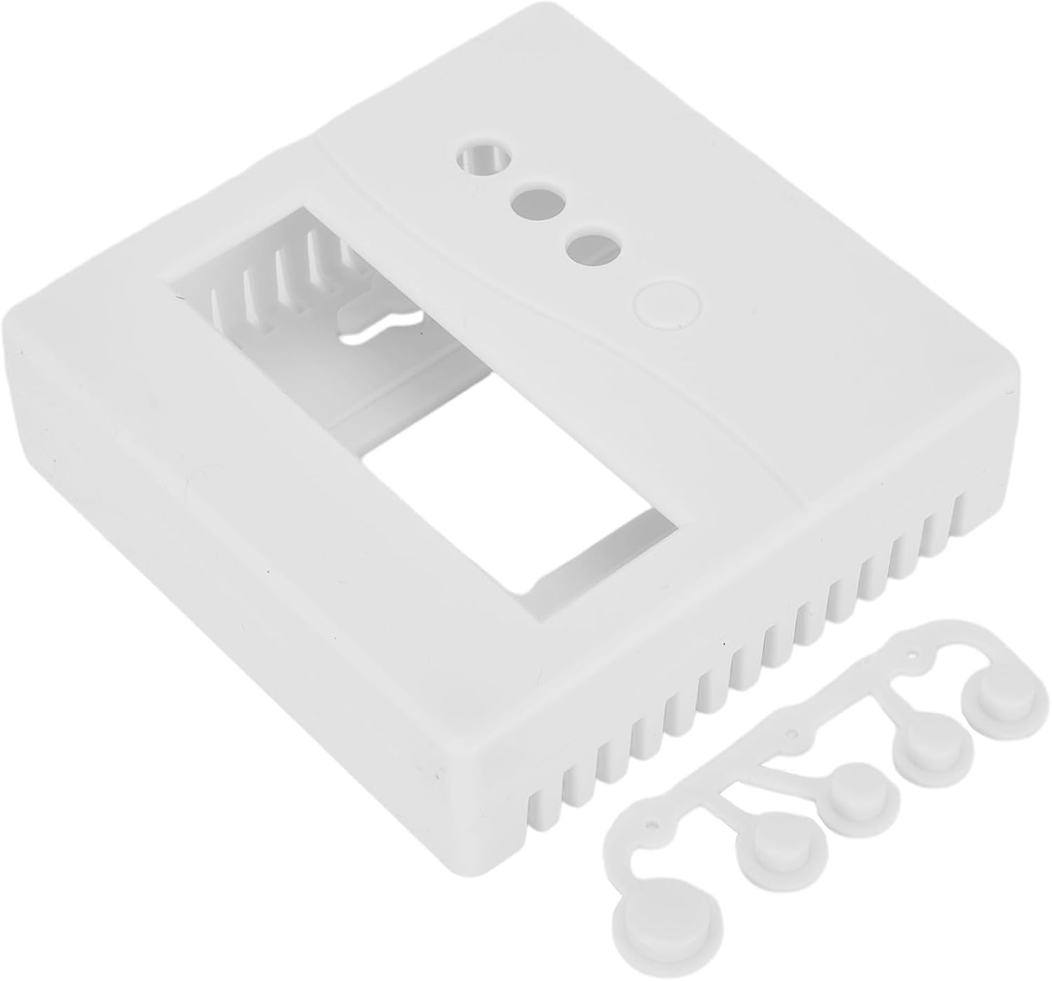 LCD1602 Display Tester Enclosure for DIY Electronics Project Box, White Plastic Meter Validator Case with 86 Buttons, Nixie Tube Display Holder and 1602 LCD Mounting