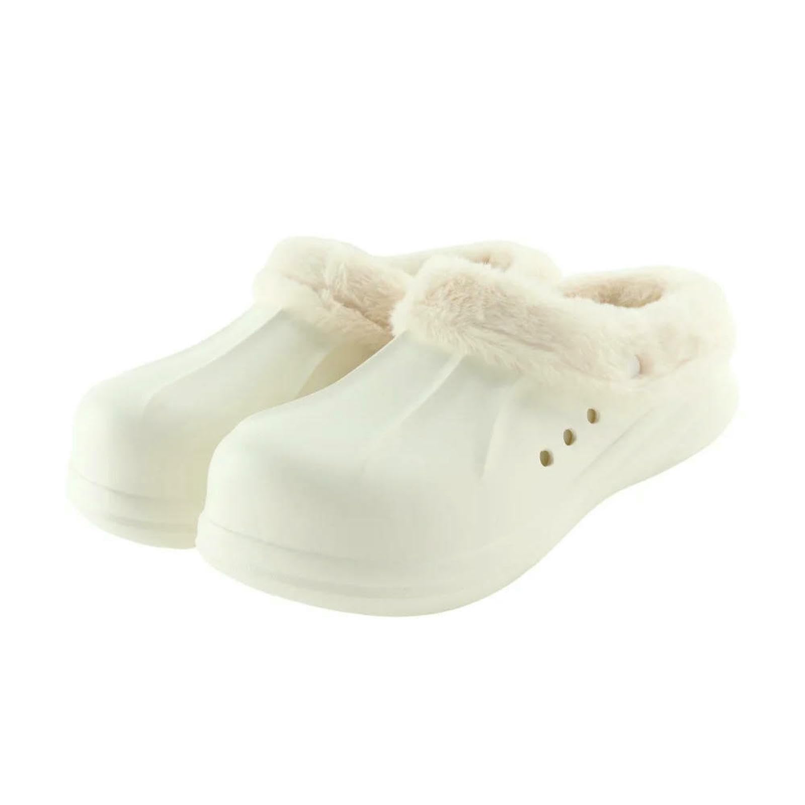 Pantofole Invernali Donna Uomo Scarpe da Casa Solette Rimovibili Antiscivolo Stivaletti Caldi per Interni Ed Esterni-paglia-36-37