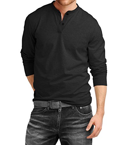 Image of fanideaz Men's Cotton Full Sleeve Henley T Shirts for Men
