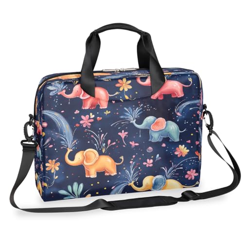 Bolsa para portátil con diseño colorido de elefante