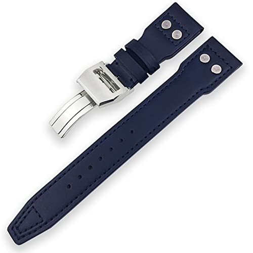 Bracelet de montre veau 22mm noir, l'accessoire idéal pour IWC Spitfire