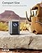 OPOQO Portable Mini Projector with WiFi and Bluetooth - Electric Focus & Auto Keystone & Zoom, Full HD 1080P Supported Outdoor Movie Projector, Compatible with iOS/Android/TV Stick/HDMI/PS5 (Brown)