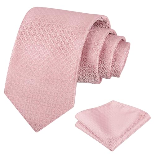 Image of Alizeal Mens Vintage Solid Plaid Tie with Pocket Square 3.15inches Necktie Set