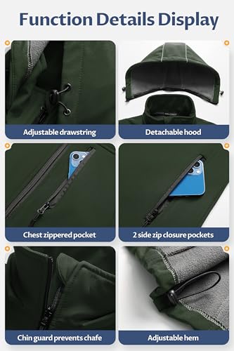 Image of CREATMO US Women's Lightweight Softshell Vest Outerwear Windbreaker Sleeveless Jacket With Removable Hood