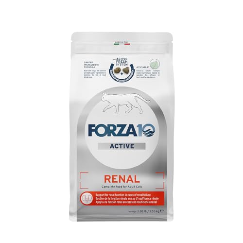 Forza10 Renal Cat Food - 3.3 Pounds, Kidney Care Cat Food Dry Formula with Fish Protein & Cranberry for Kidney Support, Limited Ingredient Formula for Adult Cats with Renal Needs, Fish Flavor