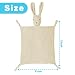 Vicloon Schmusetuch, Kuscheltuch mit Hase-Köpfchen,Doppellagiger Tüll aus 100% Bio-Baumwolle,Baby Geschenk zur Geburt Junge & Mädchen-Beige