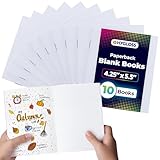 Hygloss Blank Books - Bulk 10 Pack – 4.25' x 5.5' A6 White Paperback Blank Books for Kids to Write Stories, Doodle, Arts & Crafts – Plain Drawing Sketchbook, Unlined Journal, Notebook Without Lines