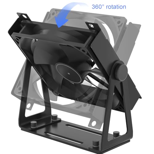 Image of Multi-Purpose Desk Fan Stand Mount, Black | For 120mm PC Computer Fans, For 140mm PC Computer Fans