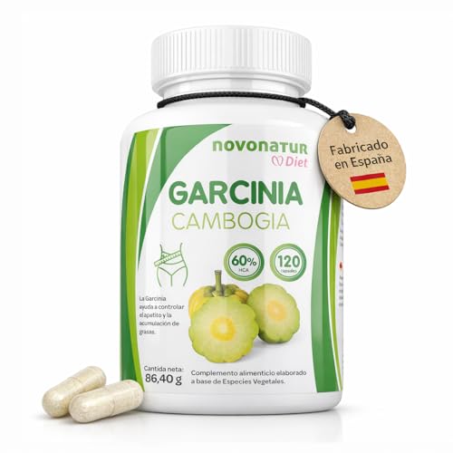 Garcinia Cambogia, 100% puro extracto de Garcinia Cambogia al 60% de HCA, 120 cápsulas – Quemagrasas Natural con Zinc y Cromo – Control del Apetito y Apoyo Metabólico
