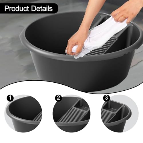 Lavabo con tabla de lavar integrada de 48x48 para evitar salpicaduras en bano 3