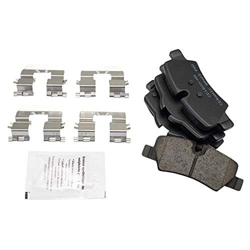 Image of TRQ Rear Brake Pad and Rotor Set Ceramic Coated Rotors Compatible with 2014-2015 Mini Cooper