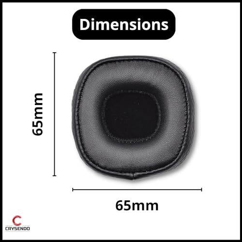 Image of Crysendo Headphone & Cushion Combo for Marshall Major III Headphone | Soft Ear Cushion Cover Replacement Earpads | Protein Leather & Memory Foam Cushion (Black)