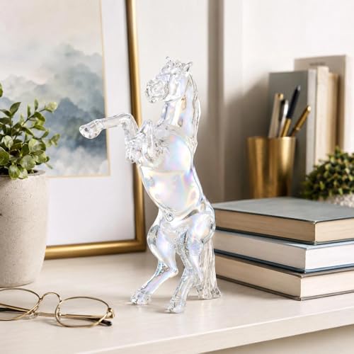 Figura de cristal de caballo LOGOFUN diseño claro miniatura 3