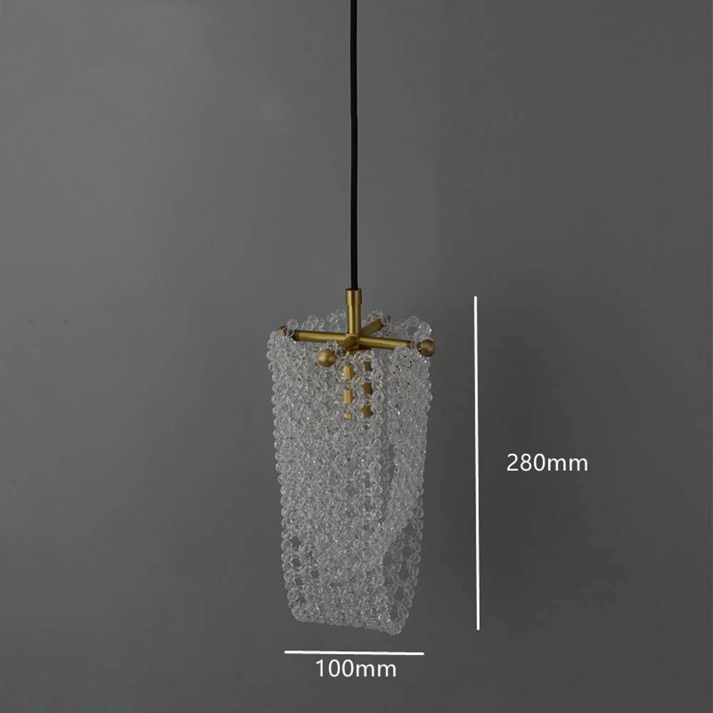 Droplight, Nordic Modern Interior Chandelier Cristal Tejido a mano Cadena Colgante Iluminación Luces colgantes Diseño de lujo Comedor Muebles Lámparas colgantes, Base E14 Made in China