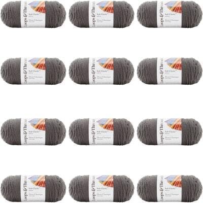 MICHAELS Bulk 12 Pack: Soft ClassicTM Solid Yarn by Loops & Threads
