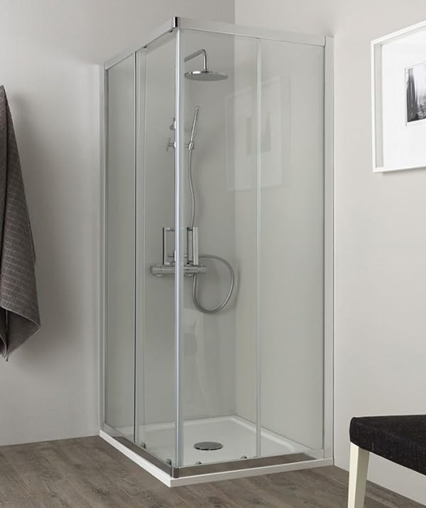 Hydra Box Doccia angolare Porta Scorrevole 80x80 cm Opaco