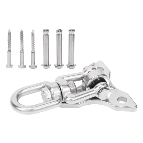 BUTIFULSIC Hammock Replacement Hook Swivel Double Shackle Steel Swing Hook for Outdoor Swing Sturdy Safe