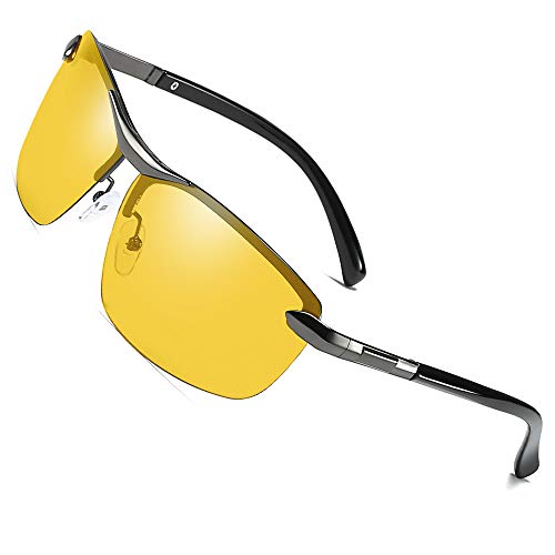 Night Driving Glasses for Men Women, Polarized Driving Glasses, Reduce Headlight Glare/Makes Roads