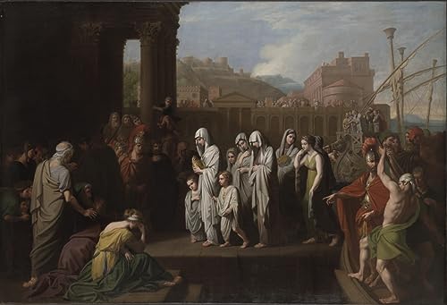 Peinture Agrippine à Brundisium de Benjamin West impression sur toile salon 60x90cm
